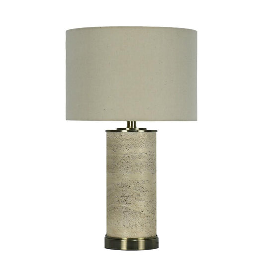 Pagazzi Marcelline Table Lamp Taupe & Antique Brass 60 cm