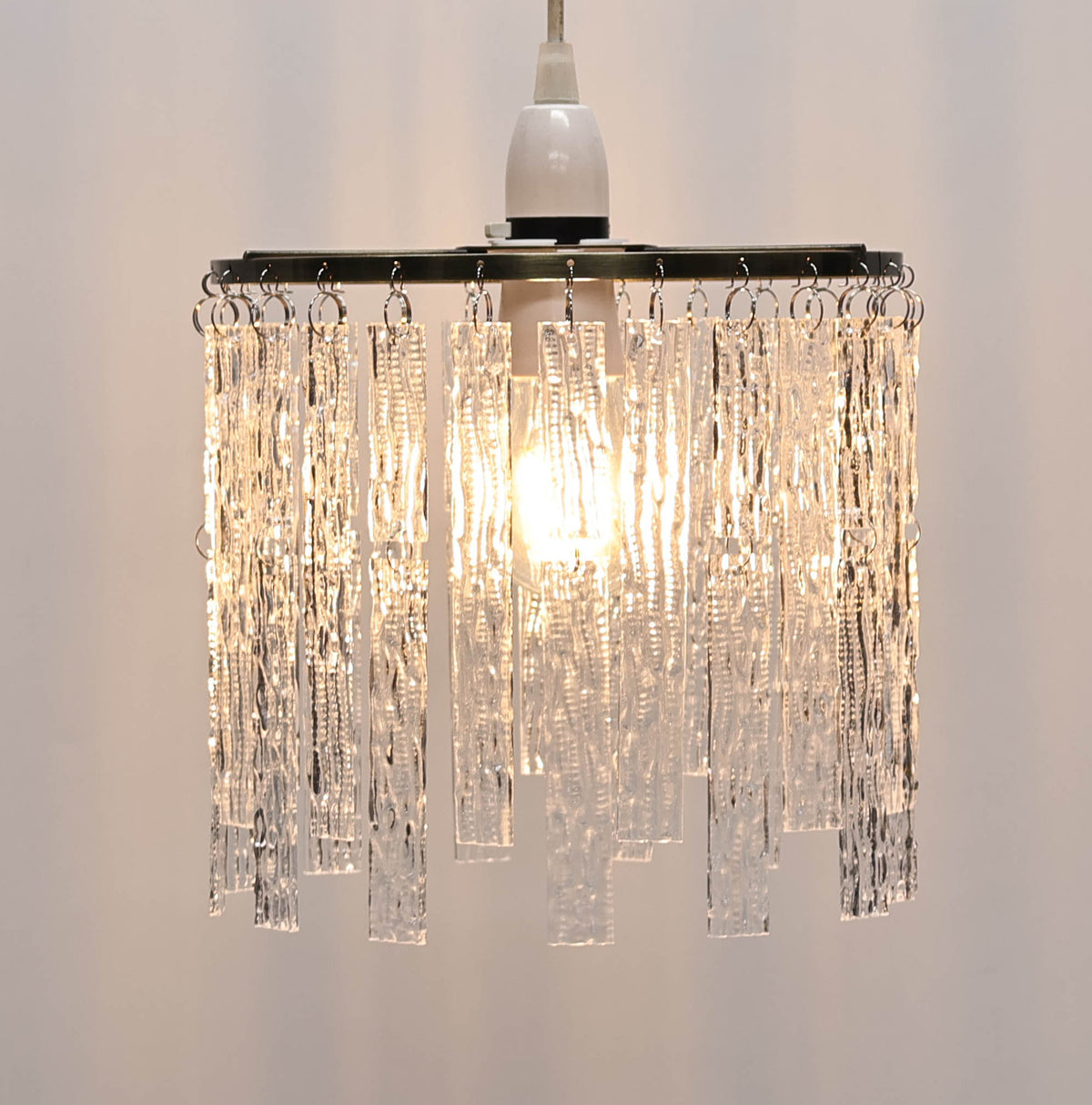 Pagazzi Maren Acrylic Rod Easy-Fit Pendant Shade Clear 22 cm