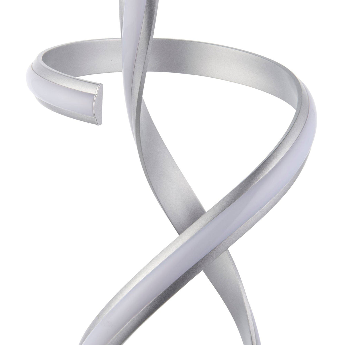 Pagazzi Zkylar LED Spiral Floor Lamp Matt Silver 150 cm