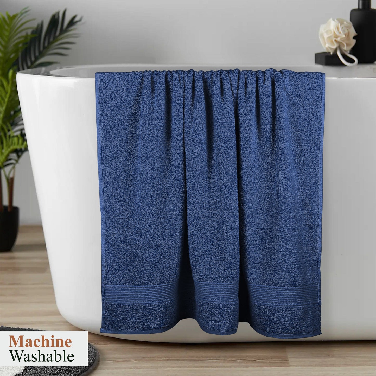 Rhodes Towel Royal Blue 100% Cotton Hotel Quality Soft Super Absorbent Hand Bath Towels, Sheets & Face Cloths by OLIVIA ROCCO