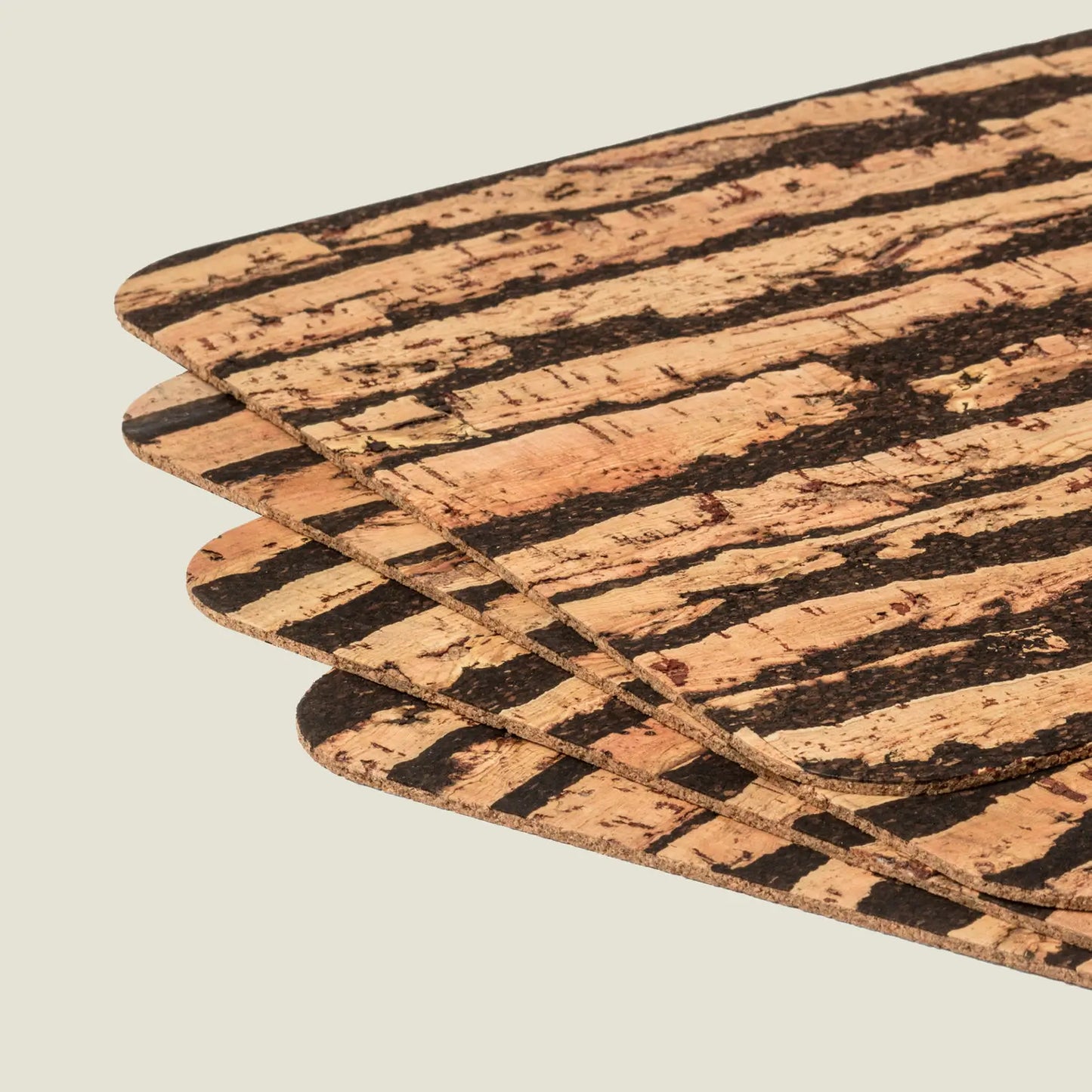 Tiger Design Rectangular Cork Placemats | Set of 4