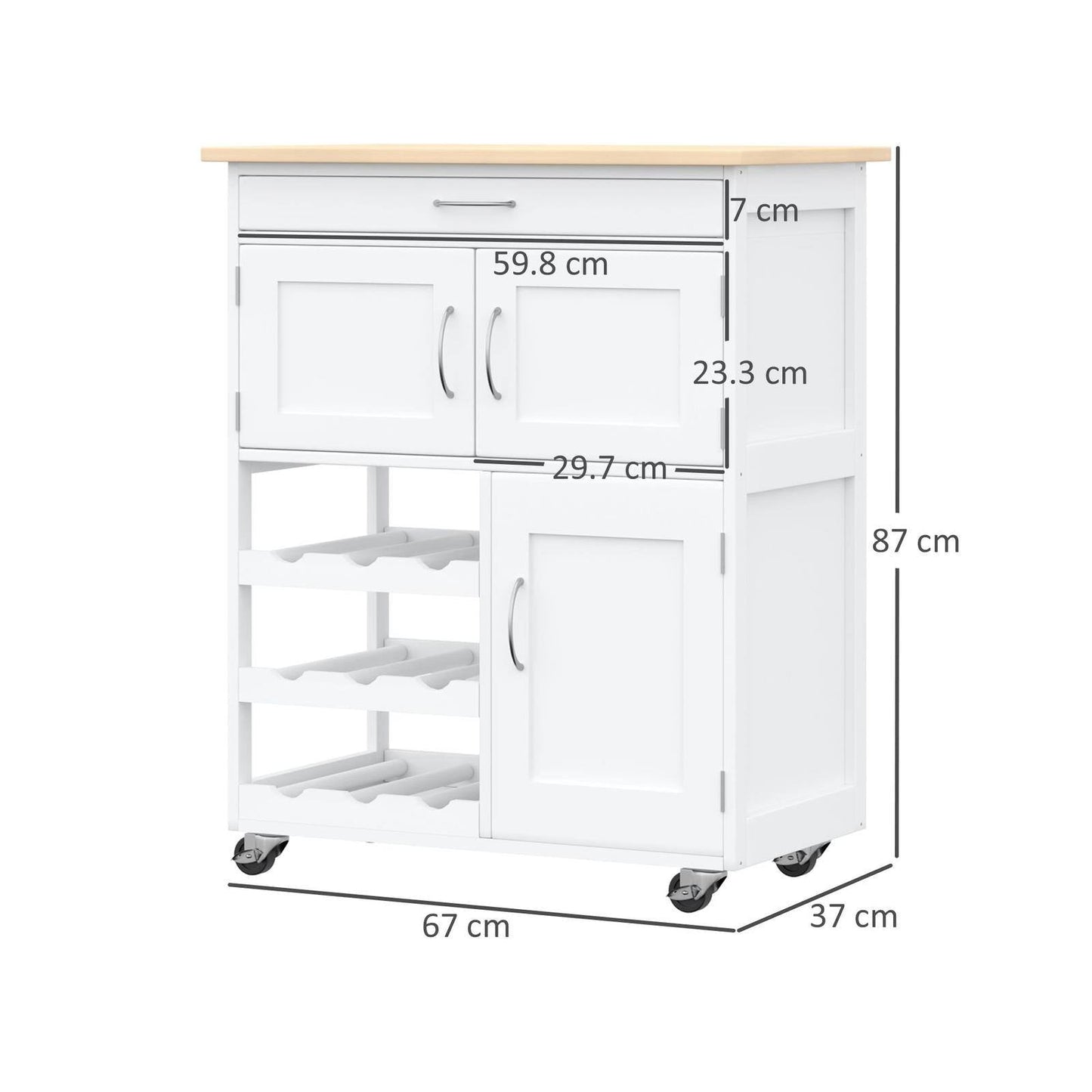 🍽️ Modern Kitchen Trolley - Premium Mobile Storage Cart ✨