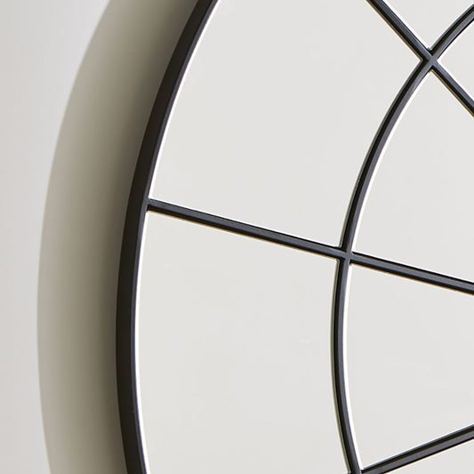 Pagazzi Pama Black Segmented Round Mirror 91.5 cm