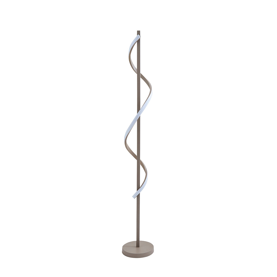 Pagazzi Juno LED Spiral Floor Lamp Putty 135 cm