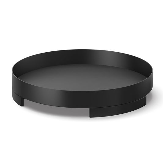 Zack Trevo Black Stainless Steel Serving Tray 30cm with Protective Feet