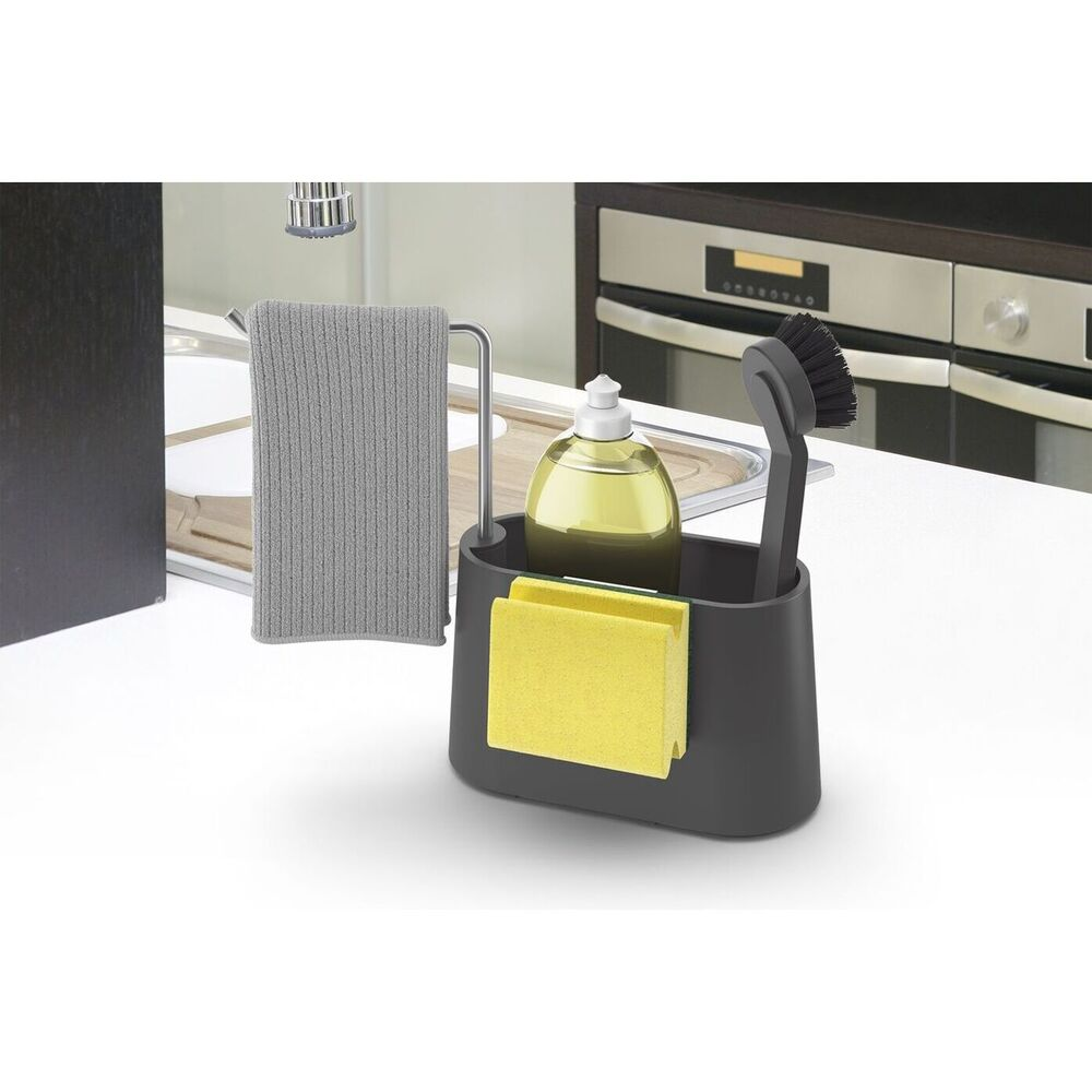 Zack Mavos Premium Brushed Stainless Steel Sink Organiser with 360° Drying Bar - Award-Winning German Design