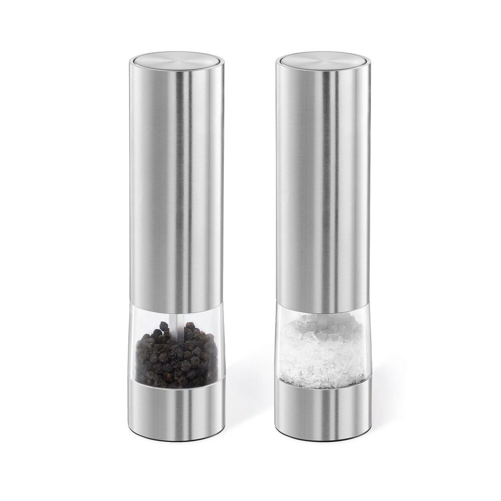 Zack Monino Premium Electric Salt & Spice Mill - Brushed Stainless Steel