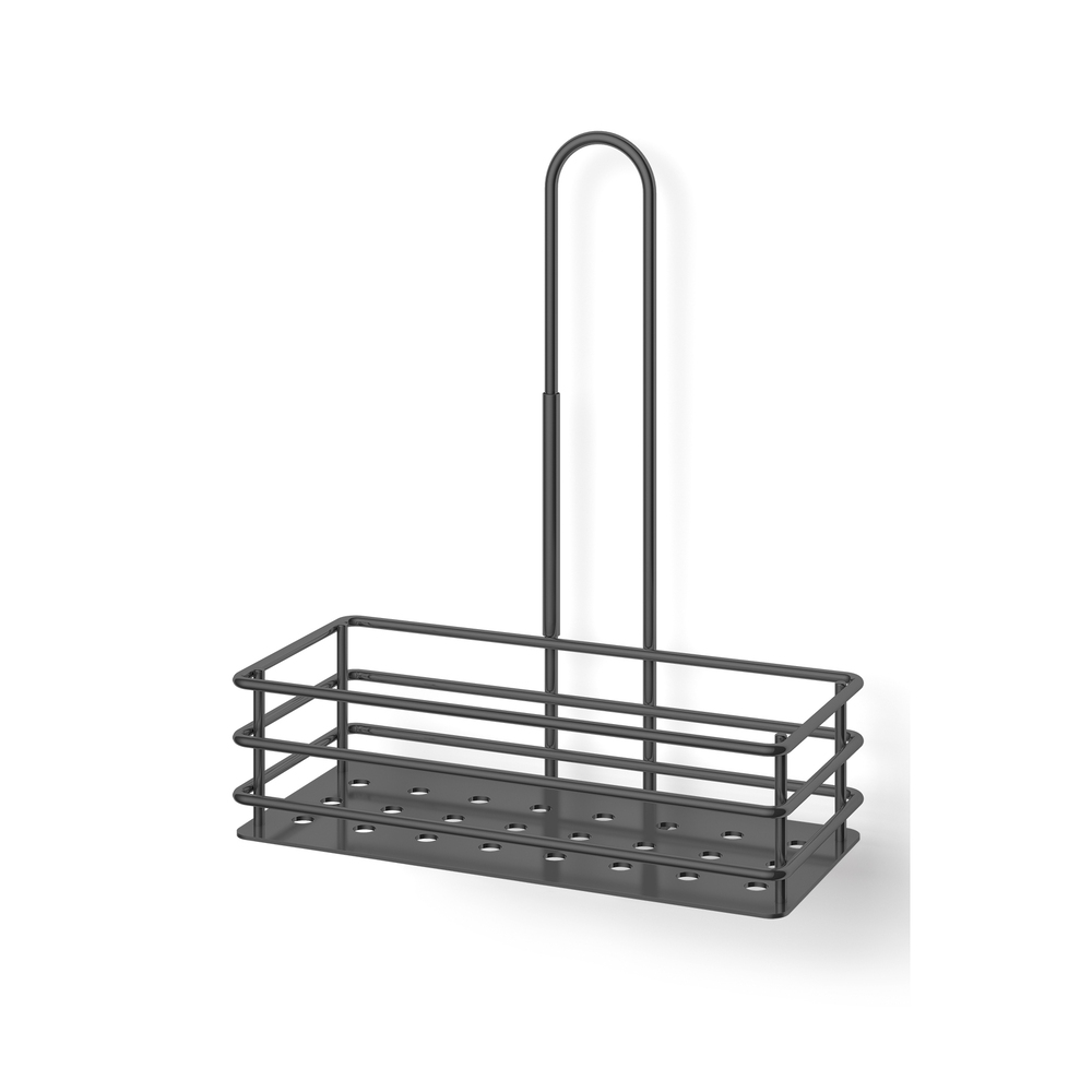 Zack Iparo 25.5 cm Powder Coated Black Stainless Steel Shower Basket 40526