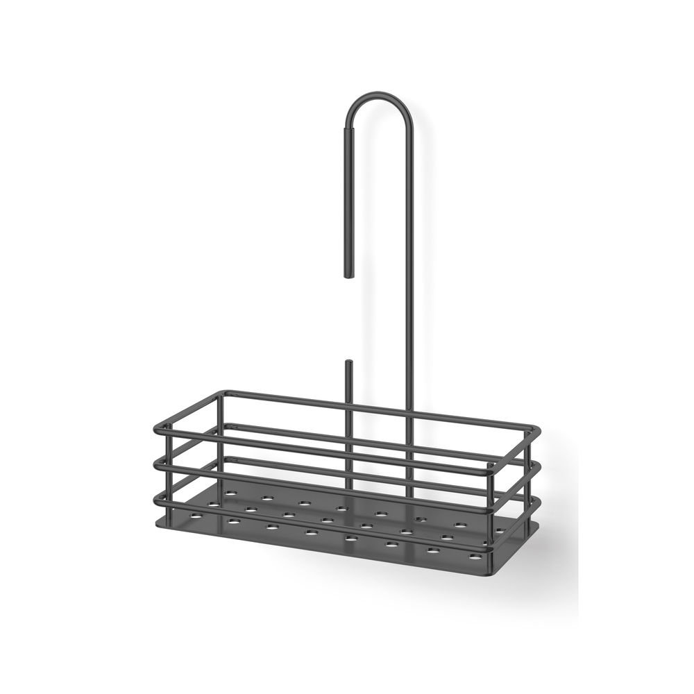 Zack Iparo 25.5 cm Powder Coated Black Stainless Steel Shower Basket 40526