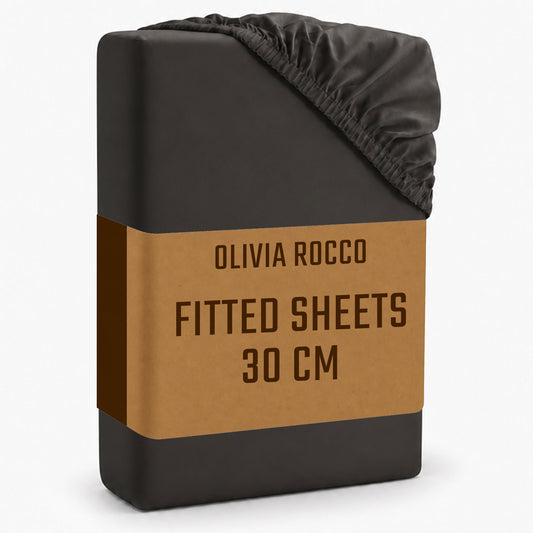 Olivia Rocco Plain Dye Soft Touch Fitted Sheet, 25 cm Depth