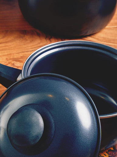 Viggo 5-Piece Black Non-Stick Carbon Steel Cookware Set