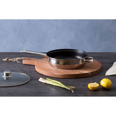 Crosse 26cm Black Non-Stick Frying Pan with Glass Lid