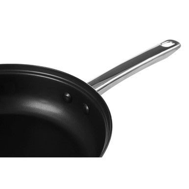 Crosse 26cm Black Non-Stick Frying Pan with Glass Lid