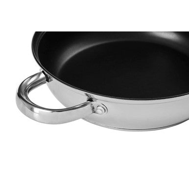 Crosse 26cm Black Non-Stick Frying Pan with Glass Lid