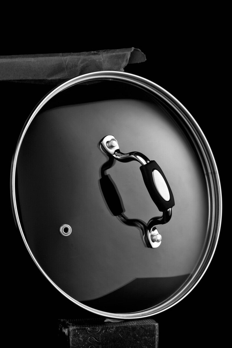 Tenzo Stainless Steel Chip Pan with Glass Lid & Wire Basket