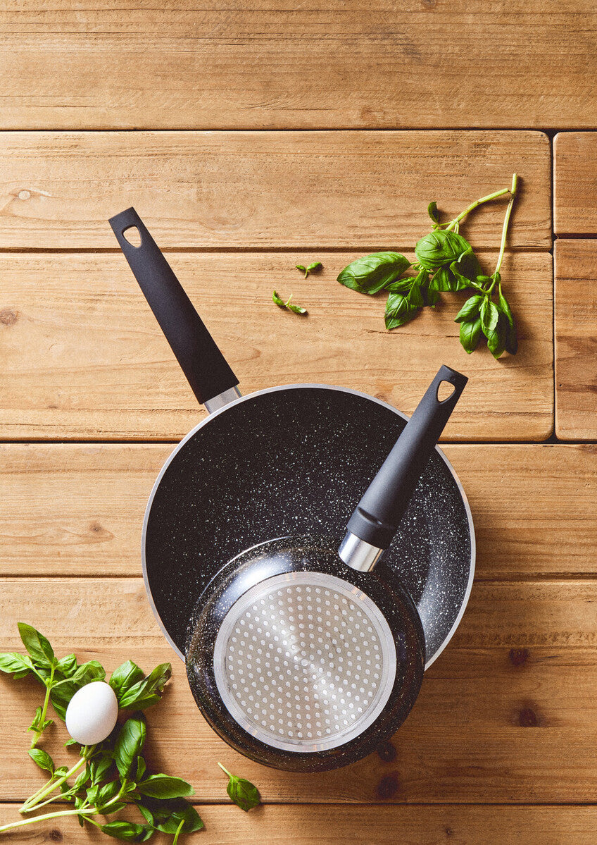 Stoneflam 20cm Black Marble Non-Stick Frying Pan