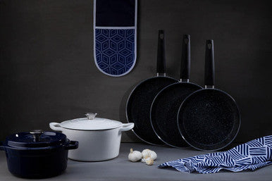 Stoneflam 20cm Black Marble Non-Stick Frying Pan