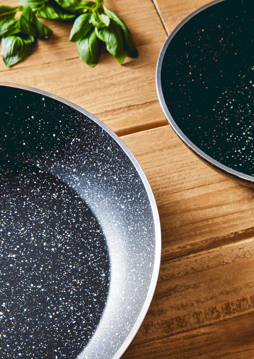Stoneflam 20cm Black Marble Non-Stick Frying Pan