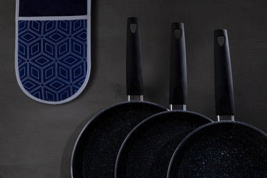 Stoneflam 20cm Black Marble Non-Stick Frying Pan