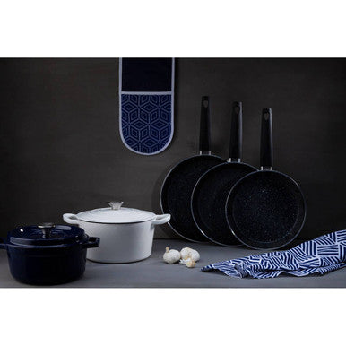 Stoneflam 24cm Black Marble Non-Stick Frying Pan