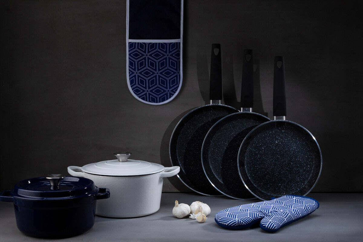 Stoneflam 26cm Black Marble Non-Stick Frying Pan