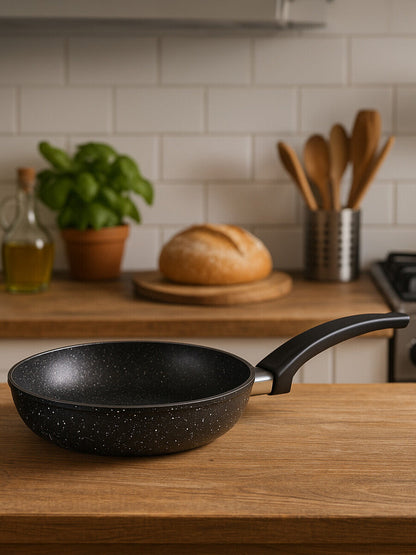 Stoneflam 26cm Black Marble Non-Stick Frying Pan