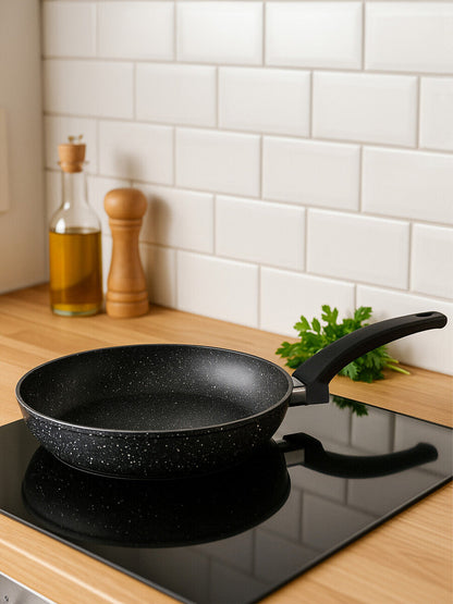 Stoneflam 28cm Black Marble Non-Stick Frying Pan