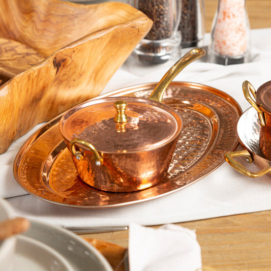 Cyprus Hammered Copper Mini Saucepan Serving Dish