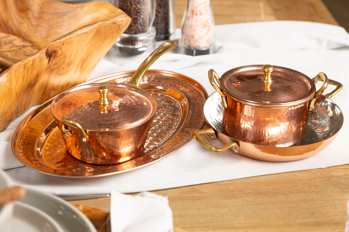 Cyprus Hammered Copper Mini Saucepan Serving Dish
