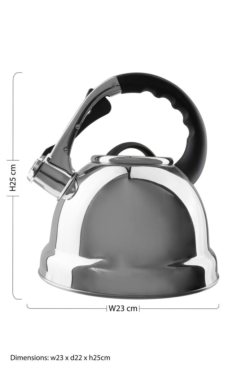 Zion Mirrored 3.2 Litre Whistling Kettle