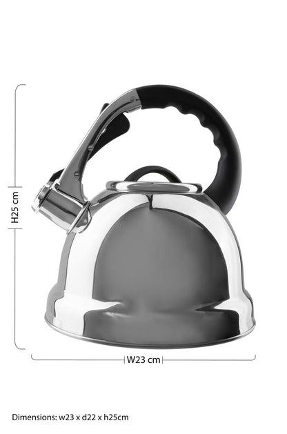 Zion Mirrored 3.2 Litre Whistling Kettle