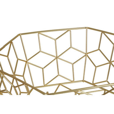 Vertex Contour Matte Gold Wire Fruit Basket