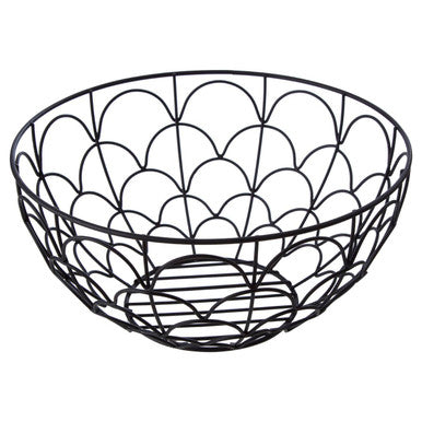 Vertex Deco Black Stainless Steel Wire Fruit Basket