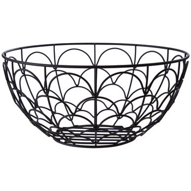Vertex Deco Black Stainless Steel Wire Fruit Basket