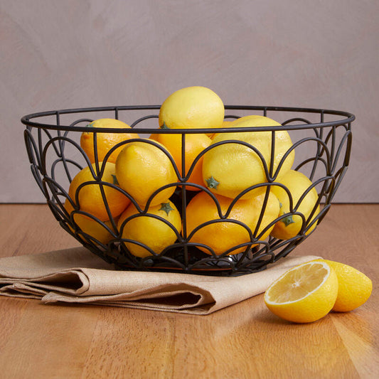 Vertex Deco Black Stainless Steel Wire Fruit Basket