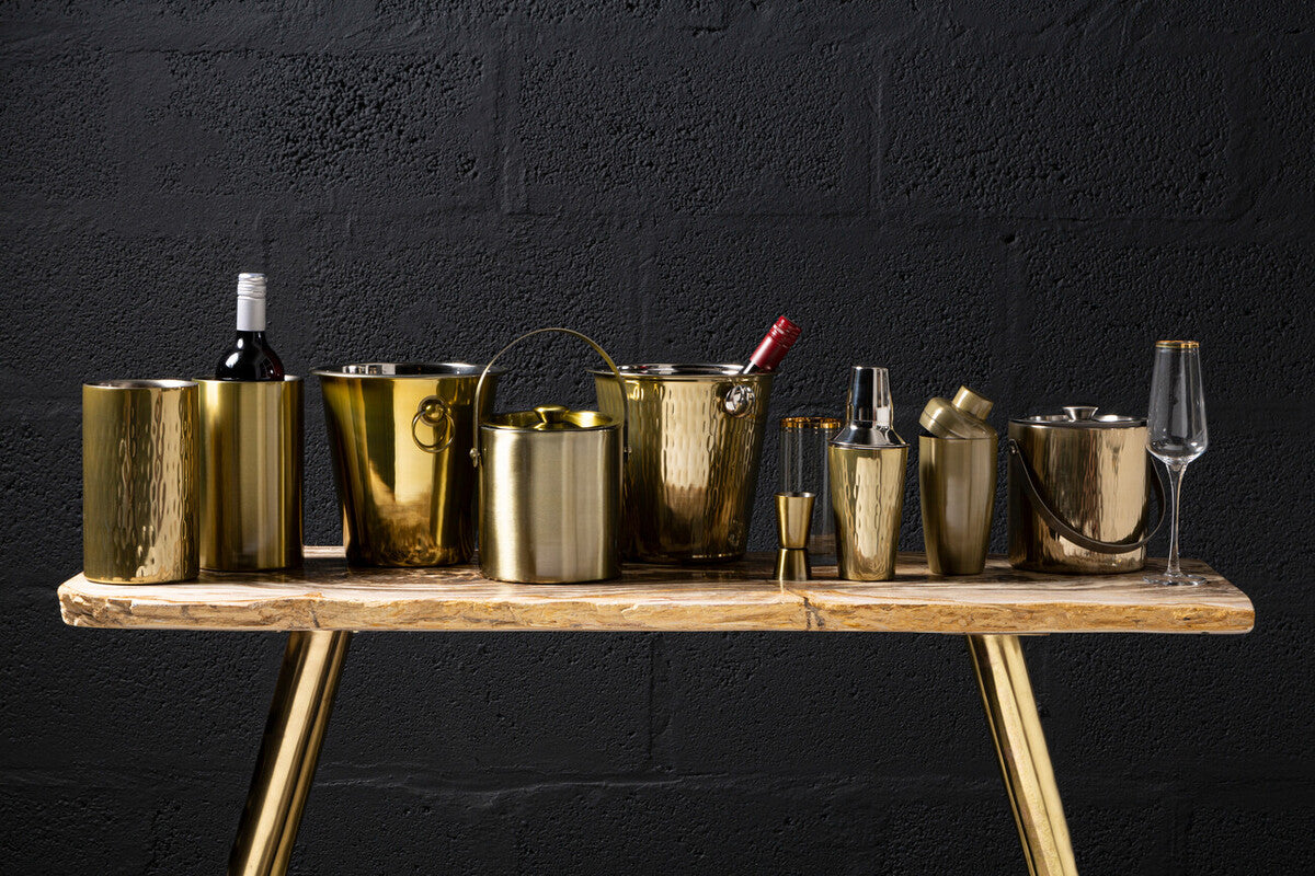 Mixology Hammered Gold Wine Cooler