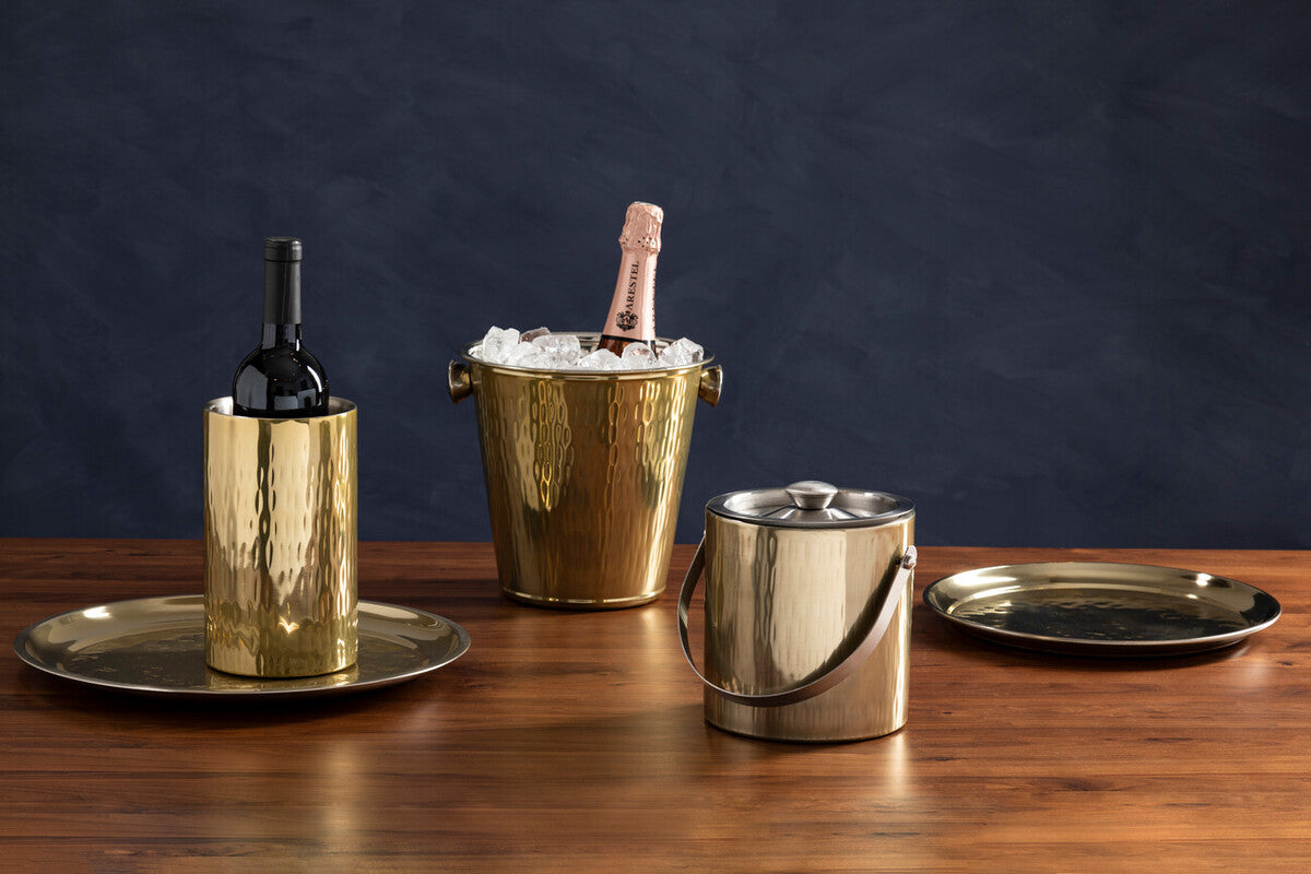 Mixology Hammered Gold Wine Cooler