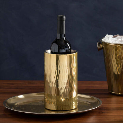 Mixology Hammered Gold Wine Cooler