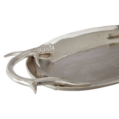 Antler serving tray styled for a formal gathering