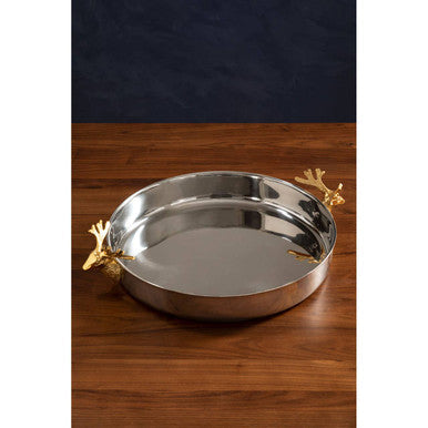 Atholl serving tray styled with drinks and glasses