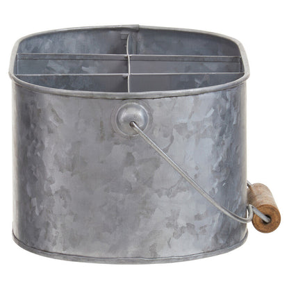 Drummond 6 Compartment Oval Galvanised Steel Caddy