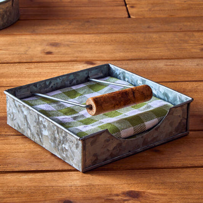 Drummond Galvanised Steel Napkin Holder