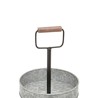 Drummond Two-Tier Galvanised Steel Cake Stand With Handle