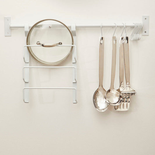 Sorello White Hanging Rail | Iron Wall Clothes Rail