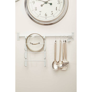 Sorello White Hanging Rail | Iron Wall Clothes Rail