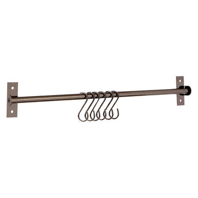Sorello Gunmetal Black Hanging Rail | Iron Wall Clothes Rail
