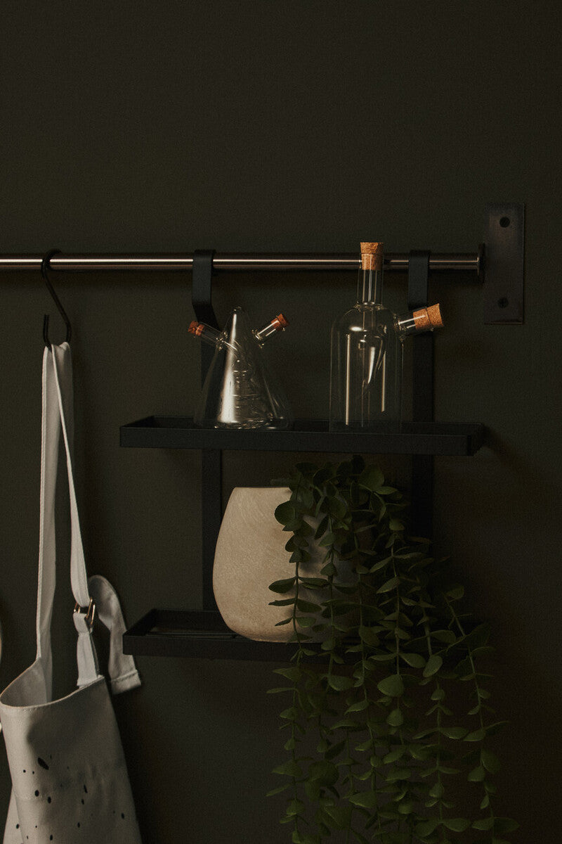 Sorello Gunmetal Black Hanging Rail | Iron Wall Clothes Rail
