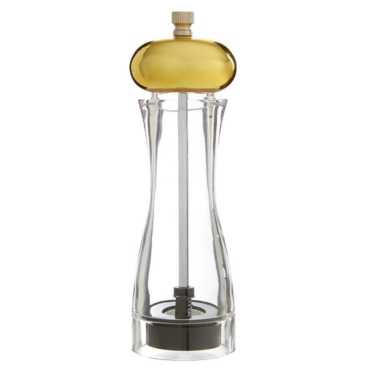 Cody Clear Small Salt or Pepper Mill with Gold Top