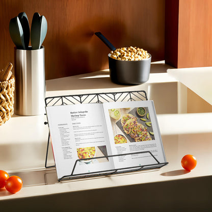 Vertex Black Powder Coated Cookbook Stand