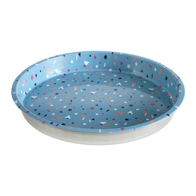 Close-up detail of the starry speckled pattern on the tray